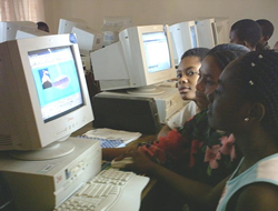 Students at the Owerri Digital Village in Nigeria
